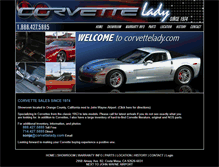 Tablet Screenshot of corvettelady.com